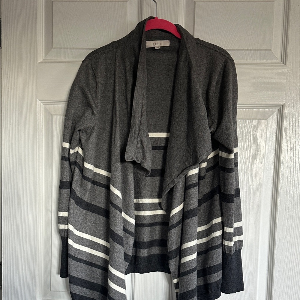 LOFT Charcoal Gray Cardigan